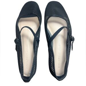 Sincerely Jules Muse Black Mesh Ballerina Style Flats Sz 7